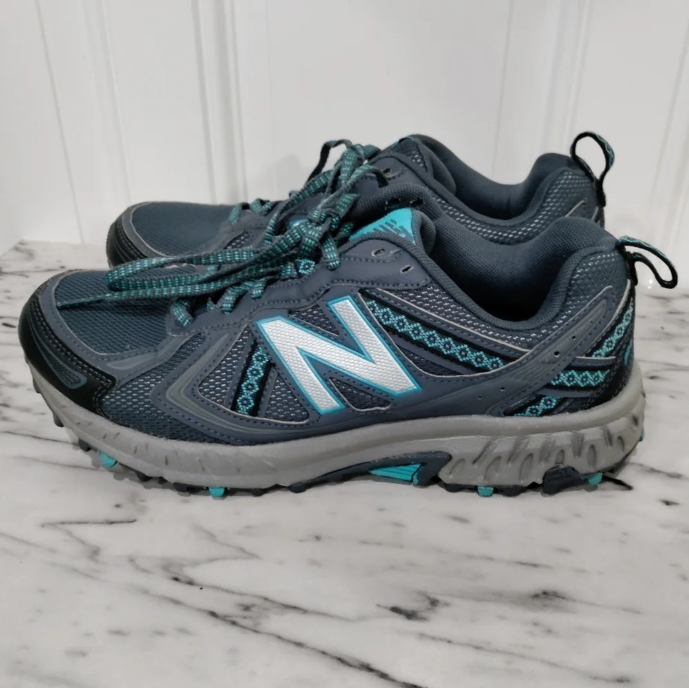 New Balance Women's 410 V5 WT410LO5 Gray Blue Running Shoes Sneakers Siz…